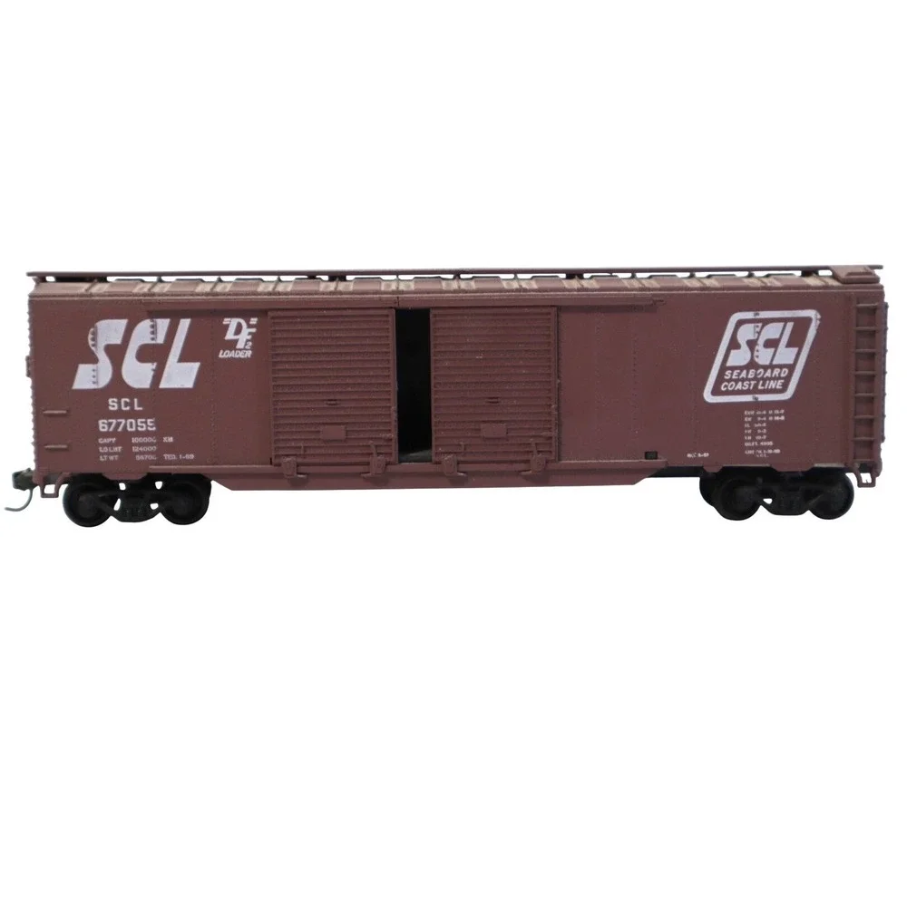 SCL Seaboard Coast Line 677055 Double‎ Door Boxcar HO Scale Brown Train Car